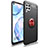 Custodia Silicone Ultra Sottile Morbida Cover con Magnetico Anello Supporto T02 per Huawei Nova 6 SE Rosso e Nero