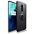 Custodia Silicone Ultra Sottile Morbida Cover con Magnetico Anello Supporto T02 per OnePlus 7T Pro Nero