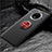 Custodia Silicone Ultra Sottile Morbida Cover con Magnetico Anello Supporto T02 per OnePlus 7T Rosso e Nero