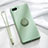 Custodia Silicone Ultra Sottile Morbida Cover con Magnetico Anello Supporto T02 per Oppo R15X Verde