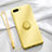 Custodia Silicone Ultra Sottile Morbida Cover con Magnetico Anello Supporto T02 per Oppo R17 Neo Giallo