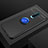Custodia Silicone Ultra Sottile Morbida Cover con Magnetico Anello Supporto T02 per Oppo RX17 Pro Blu e Nero