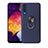 Custodia Silicone Ultra Sottile Morbida Cover con Magnetico Anello Supporto T02 per Samsung Galaxy A90 5G Blu