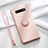 Custodia Silicone Ultra Sottile Morbida Cover con Magnetico Anello Supporto T02 per Samsung Galaxy S10 5G Rosa