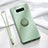 Custodia Silicone Ultra Sottile Morbida Cover con Magnetico Anello Supporto T02 per Samsung Galaxy S10e Verde