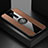 Custodia Silicone Ultra Sottile Morbida Cover con Magnetico Anello Supporto T02 per Xiaomi Redmi K20 Marrone