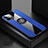 Custodia Silicone Ultra Sottile Morbida Cover con Magnetico Anello Supporto T03 per Apple iPhone 11 Blu