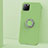 Custodia Silicone Ultra Sottile Morbida Cover con Magnetico Anello Supporto T03 per Apple iPhone 11 Pro