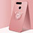 Custodia Silicone Ultra Sottile Morbida Cover con Magnetico Anello Supporto T03 per Huawei Honor V20 Rosa