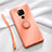 Custodia Silicone Ultra Sottile Morbida Cover con Magnetico Anello Supporto T03 per Huawei Mate 20 X 5G Arancione