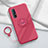 Custodia Silicone Ultra Sottile Morbida Cover con Magnetico Anello Supporto T03 per Oppo Reno3 Pro