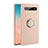 Custodia Silicone Ultra Sottile Morbida Cover con Magnetico Anello Supporto T03 per Samsung Galaxy S10 5G Rosa