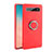 Custodia Silicone Ultra Sottile Morbida Cover con Magnetico Anello Supporto T03 per Samsung Galaxy S10 5G Rosso