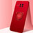 Custodia Silicone Ultra Sottile Morbida Cover con Magnetico Anello Supporto T03 per Xiaomi Mi 10i 5G Rosso