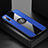 Custodia Silicone Ultra Sottile Morbida Cover con Magnetico Anello Supporto T03 per Xiaomi Mi A3