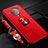 Custodia Silicone Ultra Sottile Morbida Cover con Magnetico Anello Supporto T03 per Xiaomi Poco F2 Pro Rosso