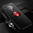 Custodia Silicone Ultra Sottile Morbida Cover con Magnetico Anello Supporto T03 per Xiaomi Poco F2 Pro Rosso e Nero