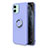 Custodia Silicone Ultra Sottile Morbida Cover con Magnetico Anello Supporto T04 per Apple iPhone 11 Viola