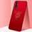 Custodia Silicone Ultra Sottile Morbida Cover con Magnetico Anello Supporto T04 per Huawei Honor 20S Rosso