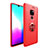 Custodia Silicone Ultra Sottile Morbida Cover con Magnetico Anello Supporto T04 per Huawei Mate 20 X 5G Rosso