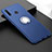 Custodia Silicone Ultra Sottile Morbida Cover con Magnetico Anello Supporto T04 per Huawei Nova 4e Blu