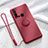 Custodia Silicone Ultra Sottile Morbida Cover con Magnetico Anello Supporto T04 per Huawei Nova 5i Rosso Rosa