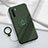 Custodia Silicone Ultra Sottile Morbida Cover con Magnetico Anello Supporto T04 per Oppo F15 Verde