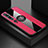 Custodia Silicone Ultra Sottile Morbida Cover con Magnetico Anello Supporto T04 per Xiaomi Mi Note 10 Pro Rosa Caldo