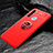 Custodia Silicone Ultra Sottile Morbida Cover con Magnetico Anello Supporto T04 per Xiaomi Redmi Note 8 (2021) Rosso