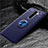 Custodia Silicone Ultra Sottile Morbida Cover con Magnetico Anello Supporto T04 per Xiaomi Redmi Note 8 Pro Blu
