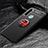Custodia Silicone Ultra Sottile Morbida Cover con Magnetico Anello Supporto T04 per Xiaomi Redmi Note 8 Rosso e Nero