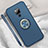 Custodia Silicone Ultra Sottile Morbida Cover con Magnetico Anello Supporto T05 per Huawei Mate 20 X 5G Blu