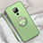 Custodia Silicone Ultra Sottile Morbida Cover con Magnetico Anello Supporto T05 per Huawei Mate 20 X 5G Verde