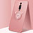 Custodia Silicone Ultra Sottile Morbida Cover con Magnetico Anello Supporto T05 per Xiaomi Mi 9T Pro Rosa