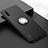 Custodia Silicone Ultra Sottile Morbida Cover con Magnetico Anello Supporto T05 per Xiaomi Mi A3 Nero