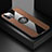 Custodia Silicone Ultra Sottile Morbida Cover con Magnetico Anello Supporto T06 per Apple iPhone 11 Pro