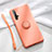 Custodia Silicone Ultra Sottile Morbida Cover con Magnetico Anello Supporto T06 per Huawei Honor 20 Arancione