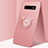 Custodia Silicone Ultra Sottile Morbida Cover con Magnetico Anello Supporto T06 per Samsung Galaxy S10 5G Oro Rosa