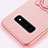 Custodia Silicone Ultra Sottile Morbida Cover con Magnetico Anello Supporto T06 per Samsung Galaxy S10 Plus