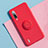 Custodia Silicone Ultra Sottile Morbida Cover con Magnetico Anello Supporto T06 per Xiaomi Mi A3 Rosso