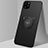 Custodia Silicone Ultra Sottile Morbida Cover con Magnetico Anello Supporto T07 per Apple iPhone 11 Pro Max Nero