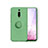 Custodia Silicone Ultra Sottile Morbida Cover con Magnetico Anello Supporto T07 per Xiaomi Mi 9T Verde