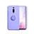 Custodia Silicone Ultra Sottile Morbida Cover con Magnetico Anello Supporto T07 per Xiaomi Redmi K20 Pro Viola