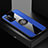Custodia Silicone Ultra Sottile Morbida Cover con Magnetico Anello Supporto X01L per Oppo A56 5G Blu