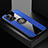 Custodia Silicone Ultra Sottile Morbida Cover con Magnetico Anello Supporto X01L per Oppo A57 5G Blu