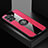 Custodia Silicone Ultra Sottile Morbida Cover con Magnetico Anello Supporto X01L per Oppo A94 4G Rosso