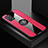 Custodia Silicone Ultra Sottile Morbida Cover con Magnetico Anello Supporto X01L per Oppo F19s Rosso