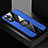Custodia Silicone Ultra Sottile Morbida Cover con Magnetico Anello Supporto X01L per Oppo Reno8 Lite 5G Blu