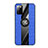 Custodia Silicone Ultra Sottile Morbida Cover con Magnetico Anello Supporto X01L per Samsung Galaxy A02s Blu