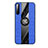 Custodia Silicone Ultra Sottile Morbida Cover con Magnetico Anello Supporto X01L per Samsung Galaxy A21
